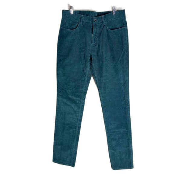 Brooks Brothers Red Fleece Pants Mens 33x34 Green Corduroy Stretch Classic Fit - Picture 1 of 9